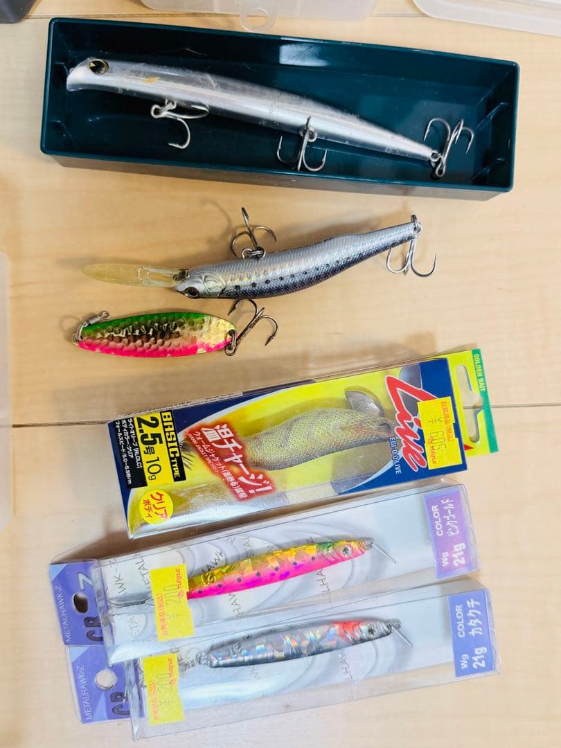 ルアー セット まとめ売り エギ メタルジグ ミノー ケース付き