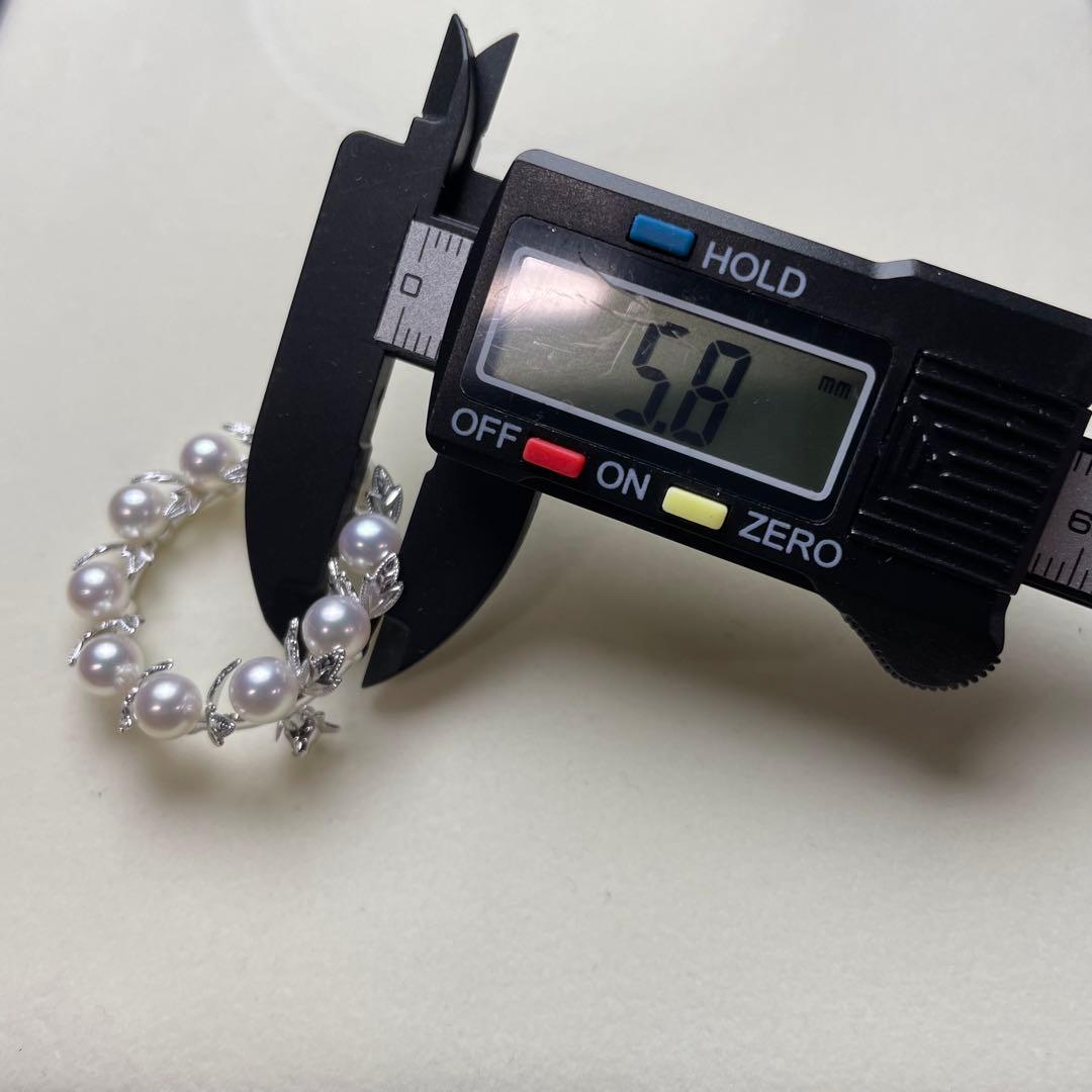 ミキモト アコヤ真珠 ブローチ 5.8mm SILVER