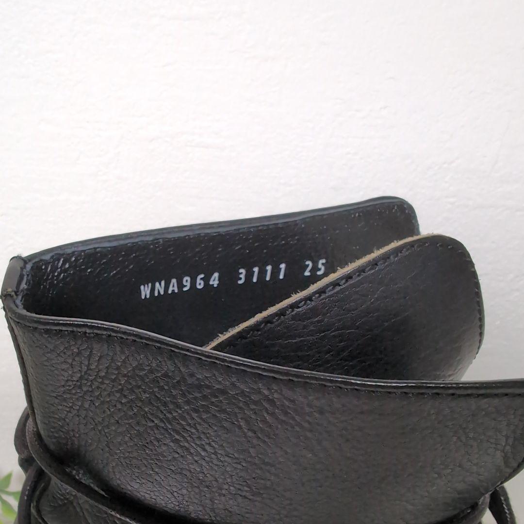 whoop-de-doo ショートブーツ スクエアトゥ 25.0cm 黒