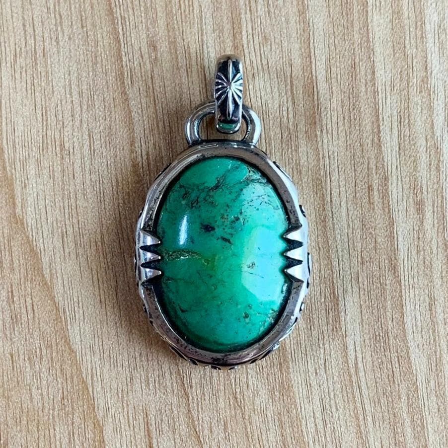 SAAD ターコイズ ネックレス メンズ ペンダント トップ シルバー925