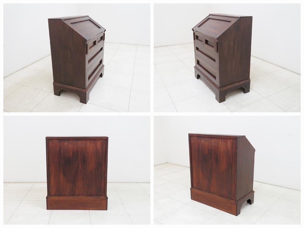 □民芸家具□高山式 ライティングビューロー□机 チェスト□検星野民芸