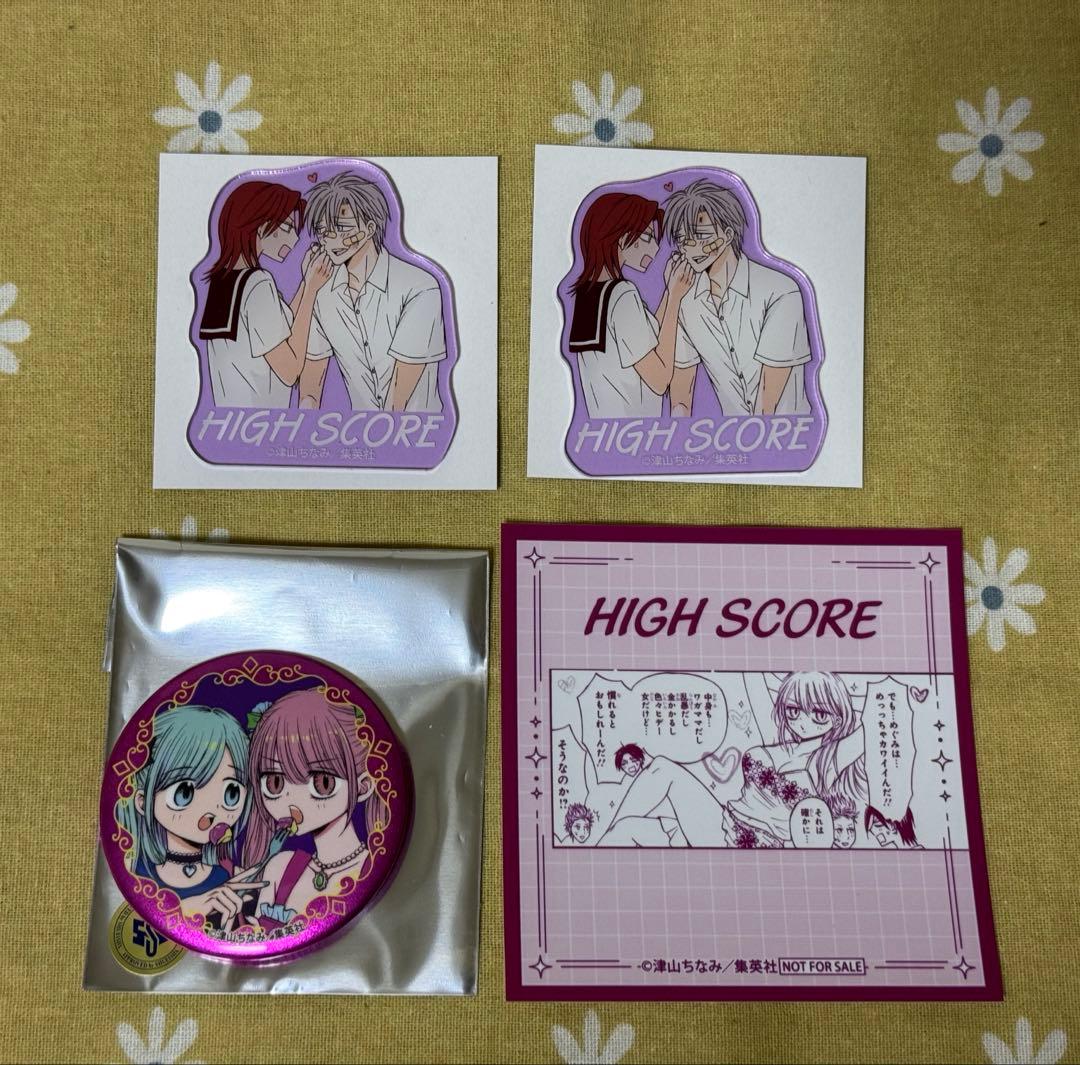 りぼんカフェ HIGH SCORE 津山ちなみ 缶バッジ アクリルステッカー