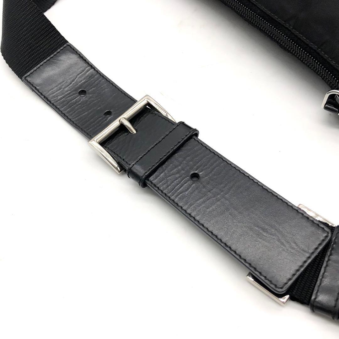 プラダ ウエストバッグ 三角ロゴプレート ベルト ナイロン レザー