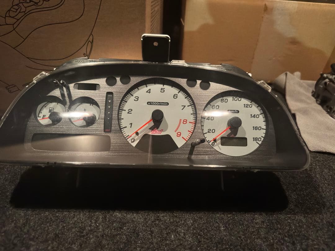 スバル GC8 アプライドF 純正メーター　走行9キロ Yahoo!オークション -「インプレッサgc8 メーター」(計器、追加