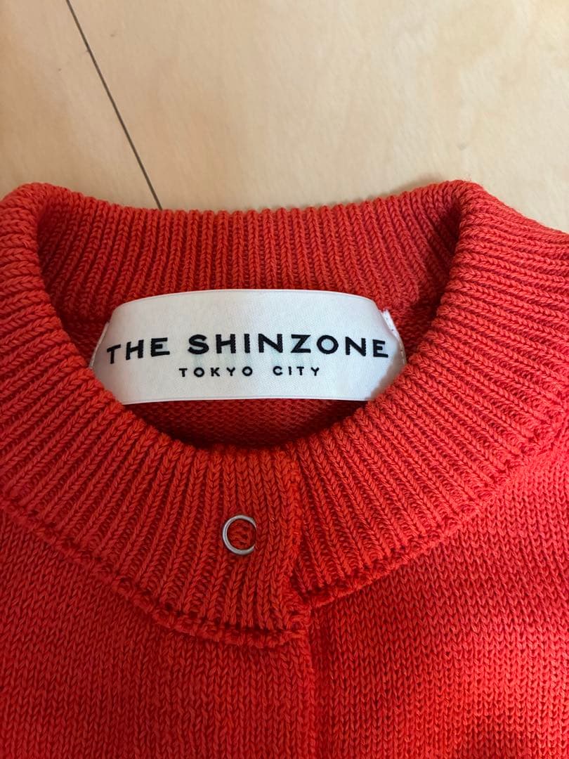 THE SHINZONE ロングリブカーディガン 赤 F 0 スナップボタン - メルカリ