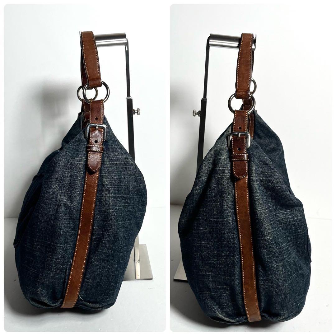 超希少✨】プラダ ホーボー ワンショルダーバッグデニム 肩掛け