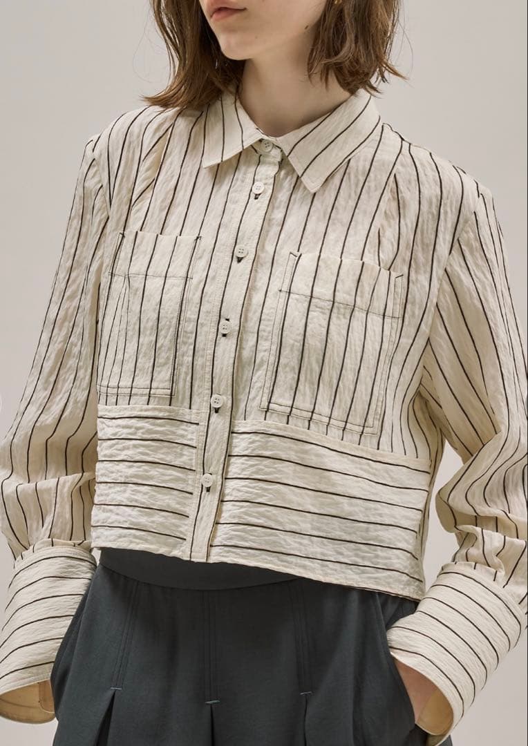 PUBLIC TOKYO ダブルポケットレーヨンショートシャツ WHITE2 - メルカリ