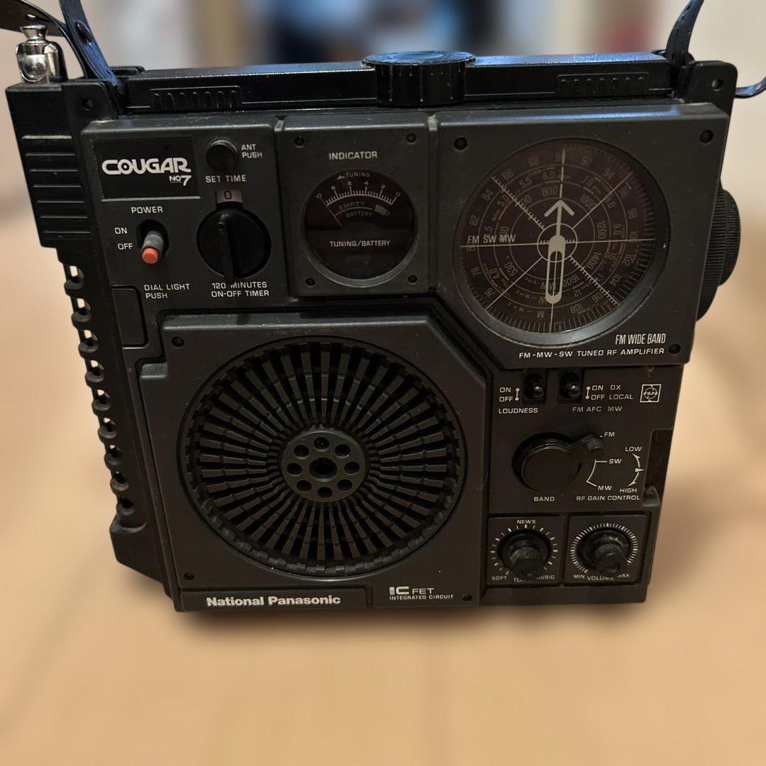 ラジオ・コンポ National Panasonic Cougar NO.7 RF-877 National Panasonic Cougar NO.7 RF-877 FM/AM 3 Band Radio Black