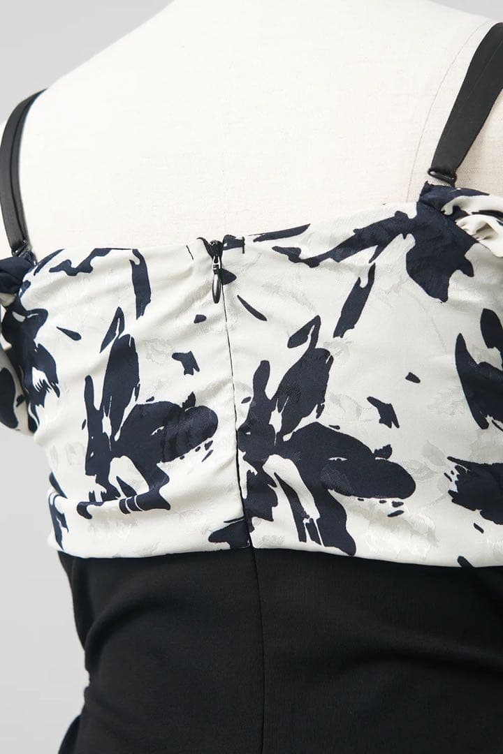 BELEAR MIMI《ベリアミミ》フラワーニュアンスミニワンピース BLK