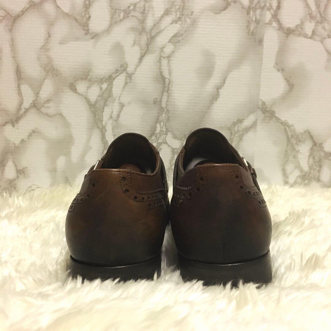 コ*イ様 美品 PRADA プラダ 本革 ダブルモンクストラップ シューズ