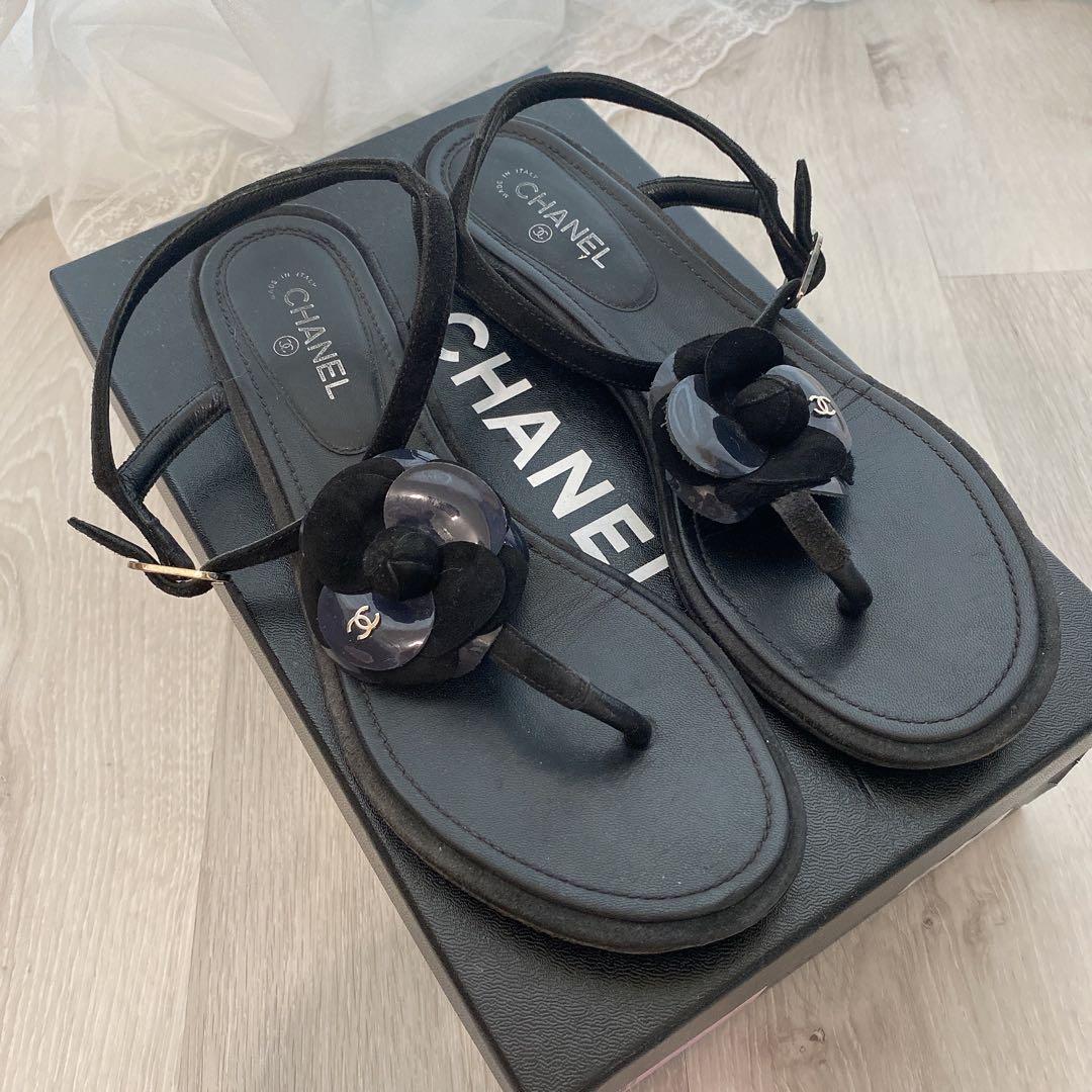 CHANEL⑅⃛カメリアサンダルの通販はau PAY マーケット - 輸入雑貨の