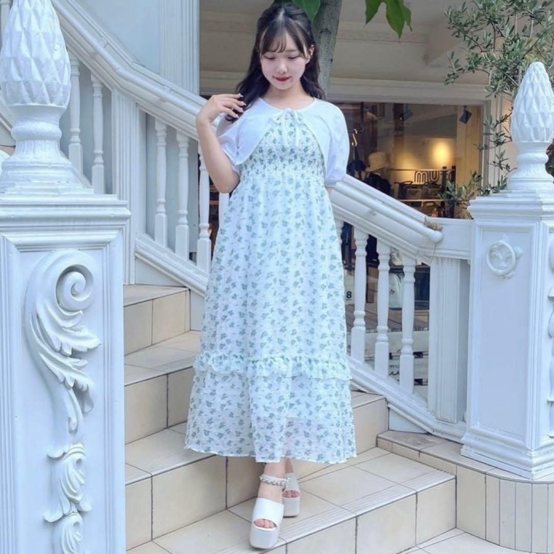 evelyn 花柄シフォンワンピース ボレロ - メルカリ