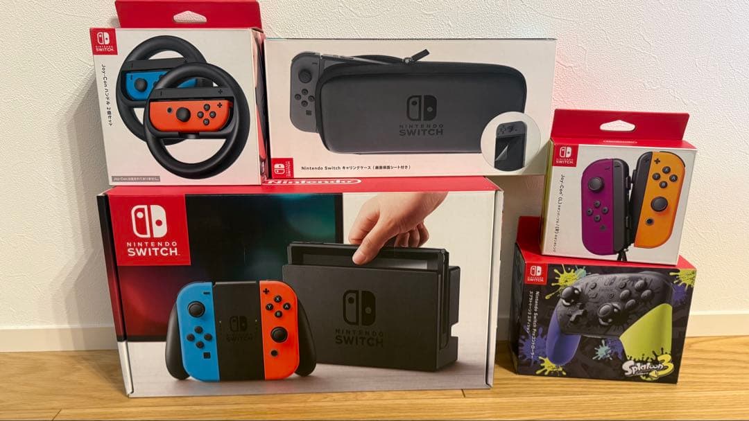 Nintendo Switch Joy-Con Proコントローラ　他セット Nintendo Switch Joy-Con Controller Set, Neon Green Left, Neon Pink