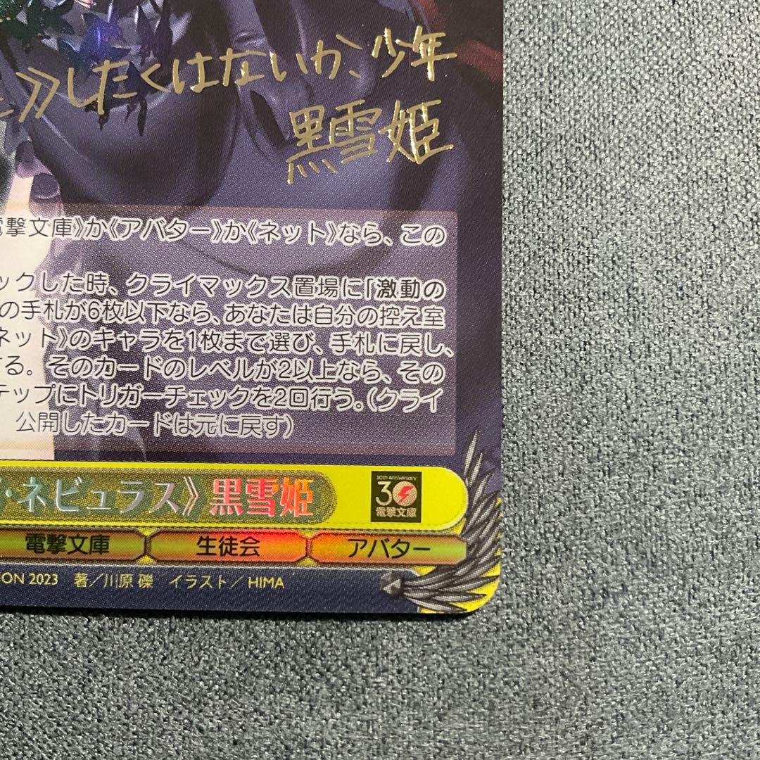 WS ヴァイス 電撃文庫 ネガネビュラス 黒雪姫 SP サイン - メルカリ