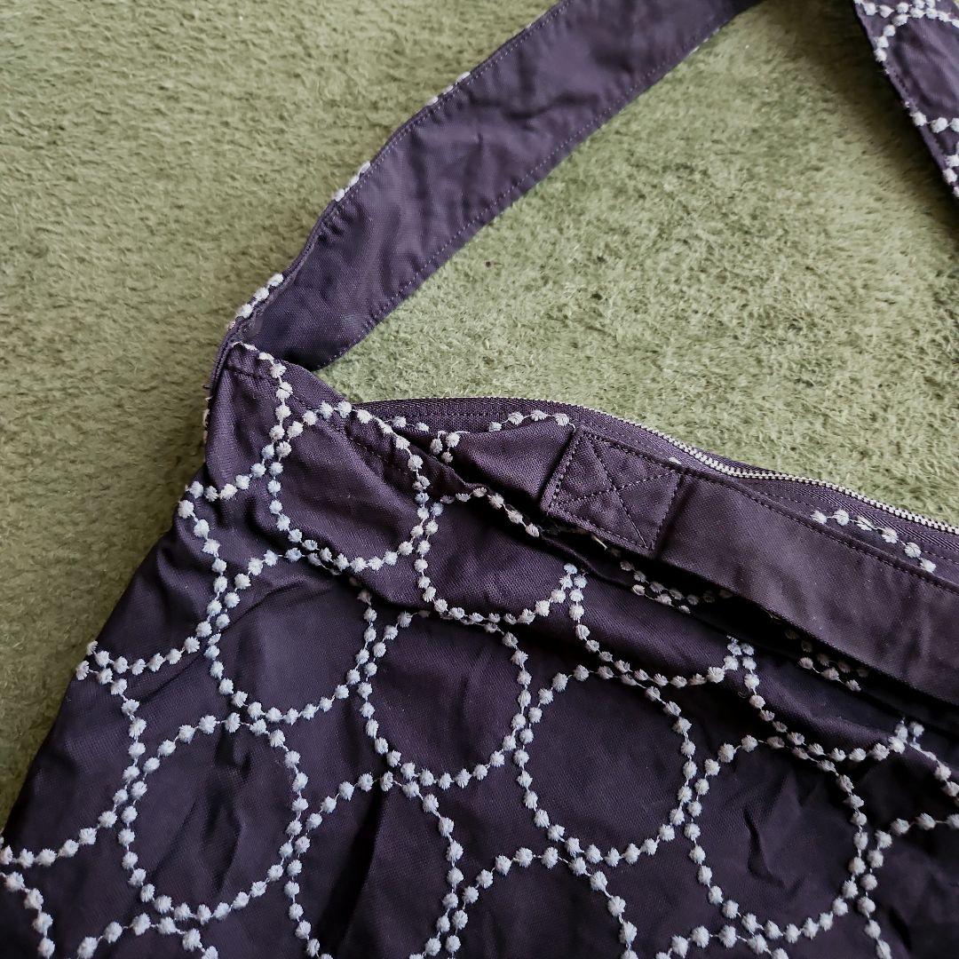 ミナペルホネン紺色 円形模様 ショルダーバッグ - メルカリ