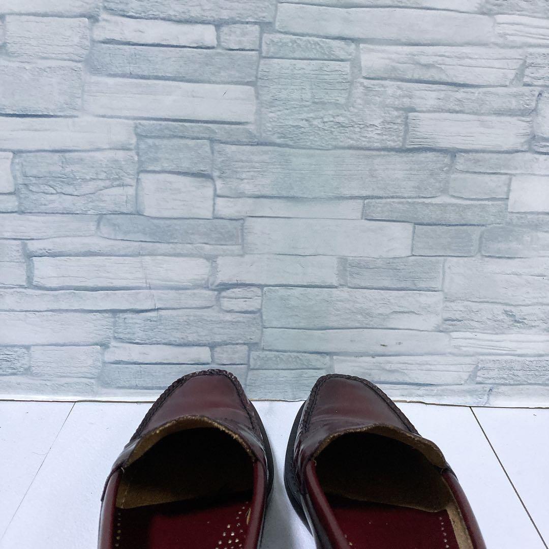 G.H.BASS ローファー LOGAN 革靴 本革 バーガンディ 25 7