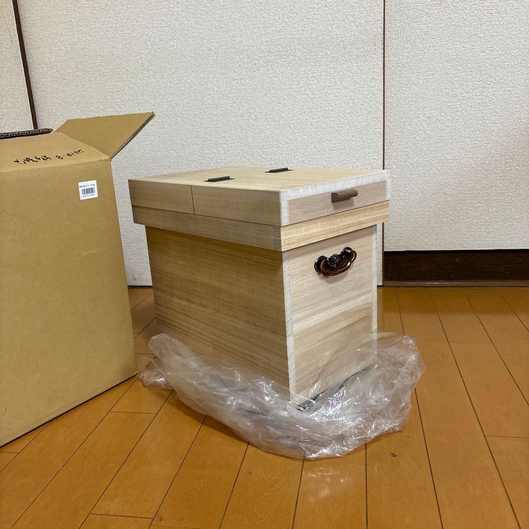 ※柴谷幸子※未使用品　山一　桐の米びつ 約10kg用