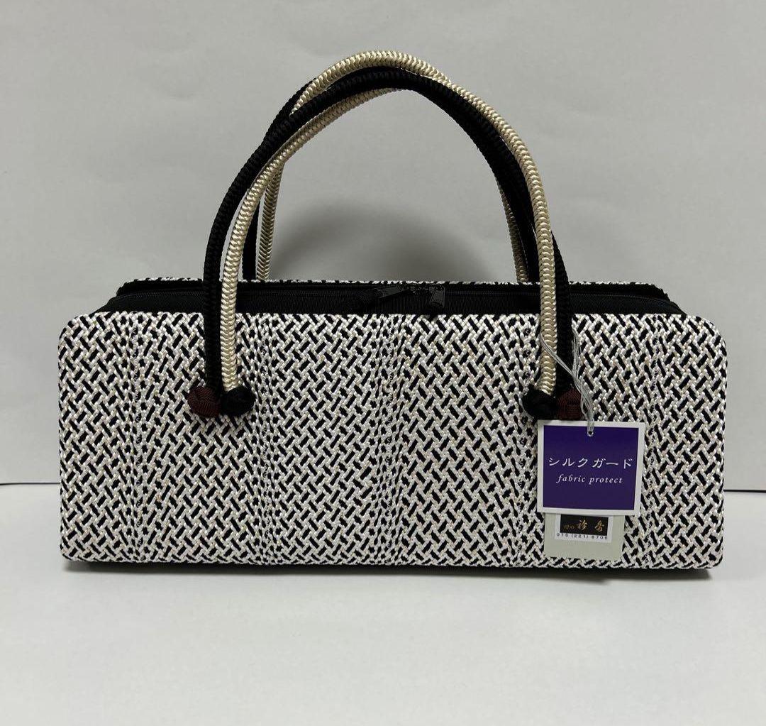 和装バック 利休バッグ 横長の型 小田巻付き バッグ 組織り 衿秀 和想