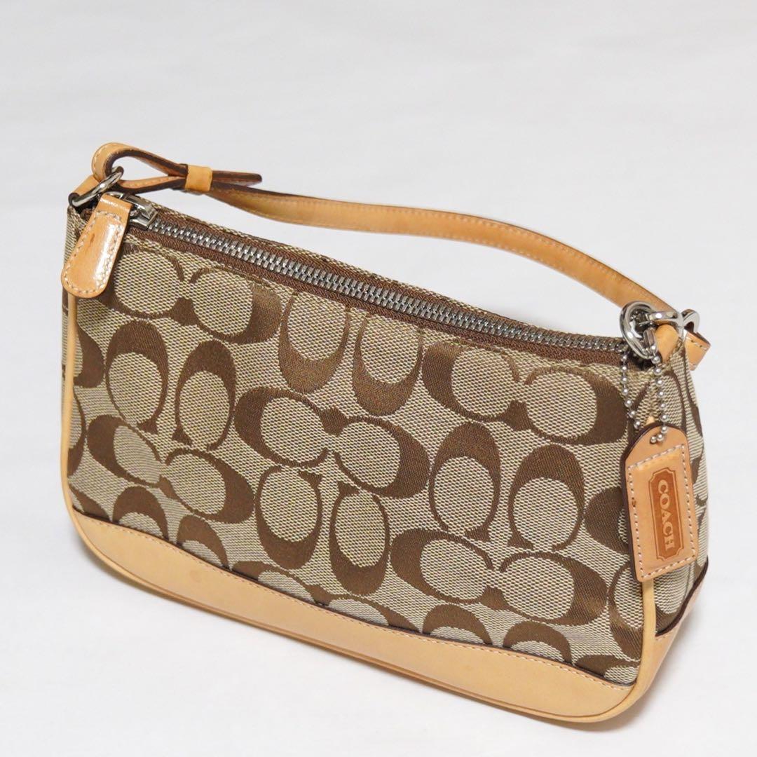 コーチ アクセサリーポーチ ワンショルダー キャンバス シグネチャー