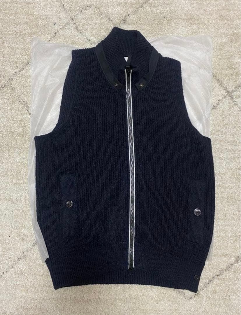 ストーンアイランド ベスト navy vest ニットベスト STONE ISLAND(ストーンアイランド) ベスト・ジレ(メンズ) - ブランド