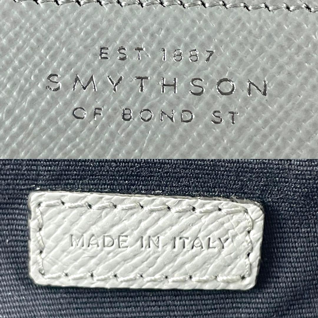 未使用級✨ スマイソン ペンケース サフィアーノレザー メンズ グレー