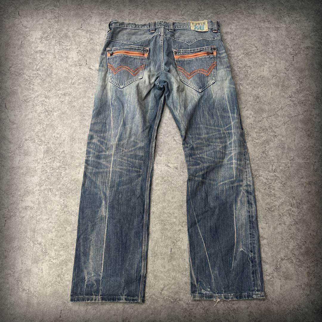 archive y2k edwin damage denim pants - メルカリ