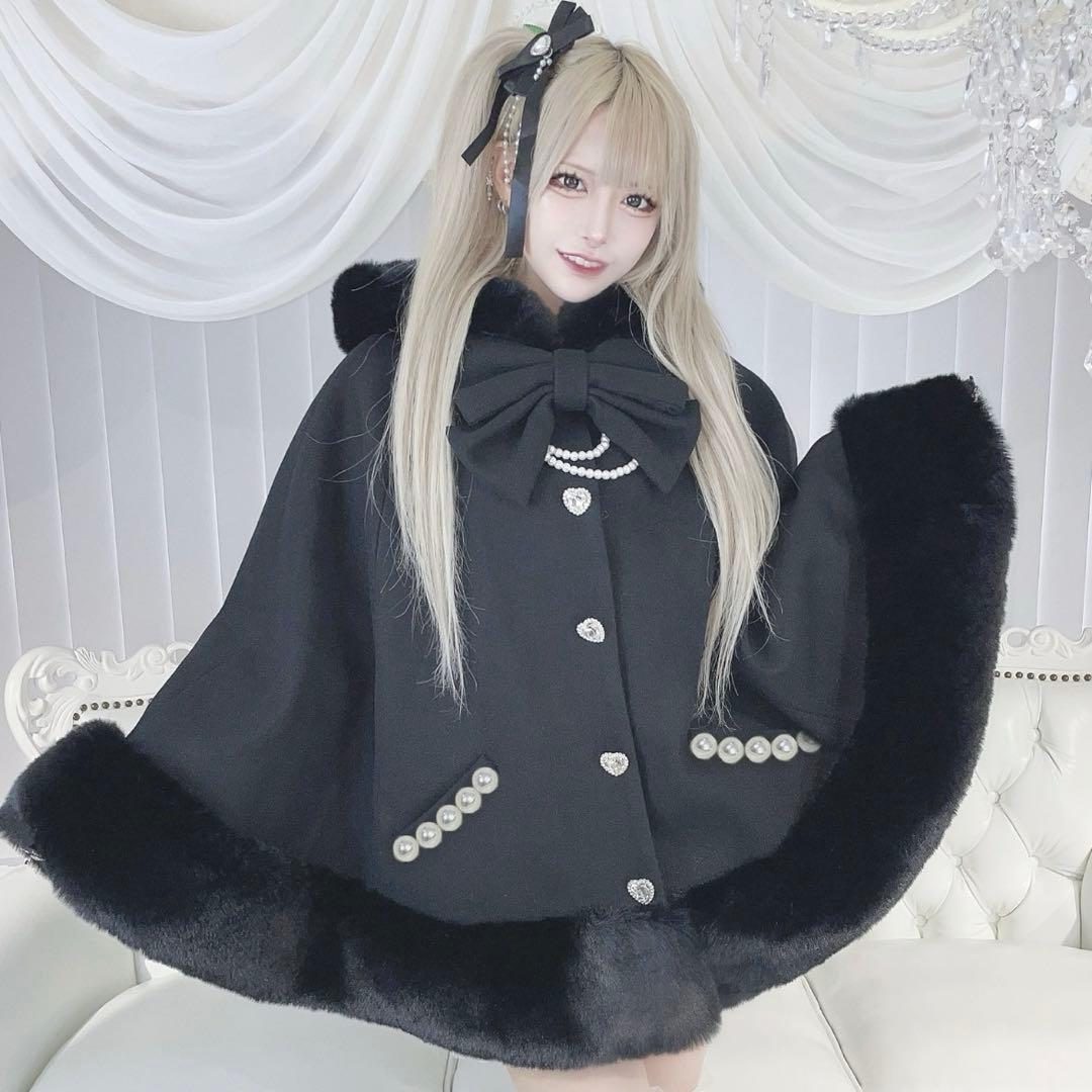 MARS ポンチョ コート 黒 - メルカリ