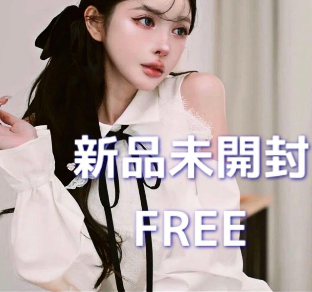 新品未開封ダーリッチ ショルダースカラップフリルシャツミニ