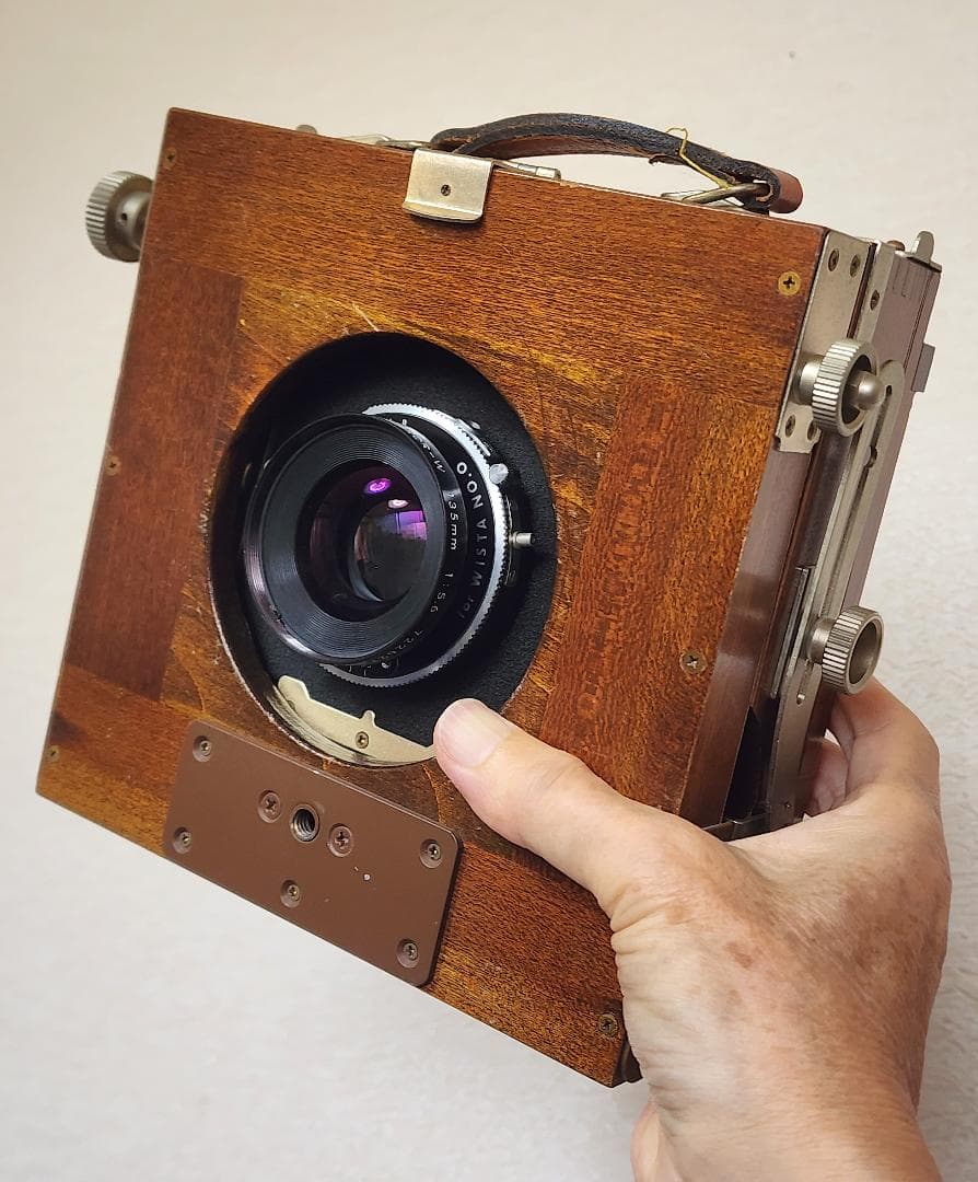 長岡4x5木製カメラ＋Nikkor-W 135mm F5.6＋フィルムホルダー 長岡4x5