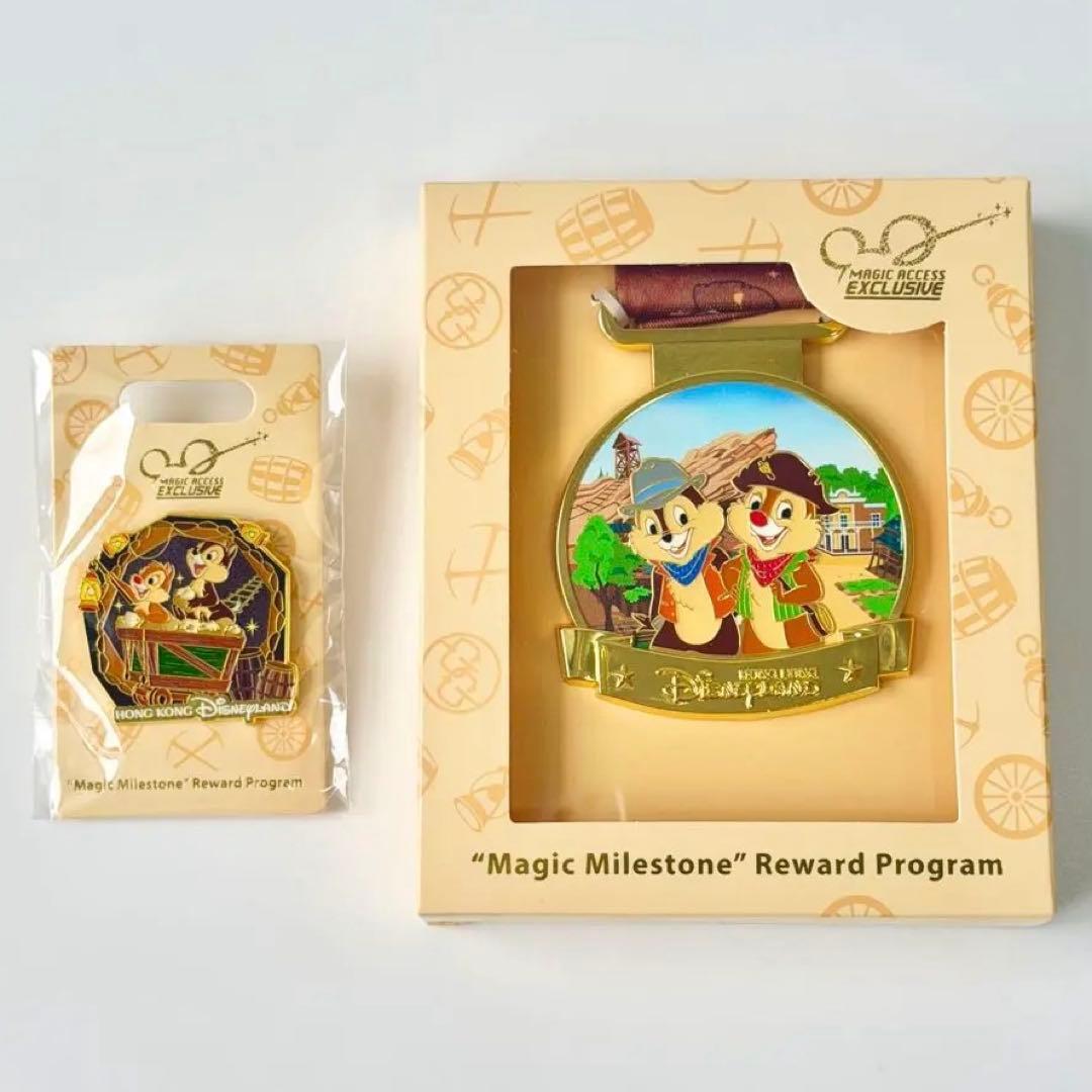 チップ＆デール グリズリーガルチ ピンバッジ メダル 香港ディズニー