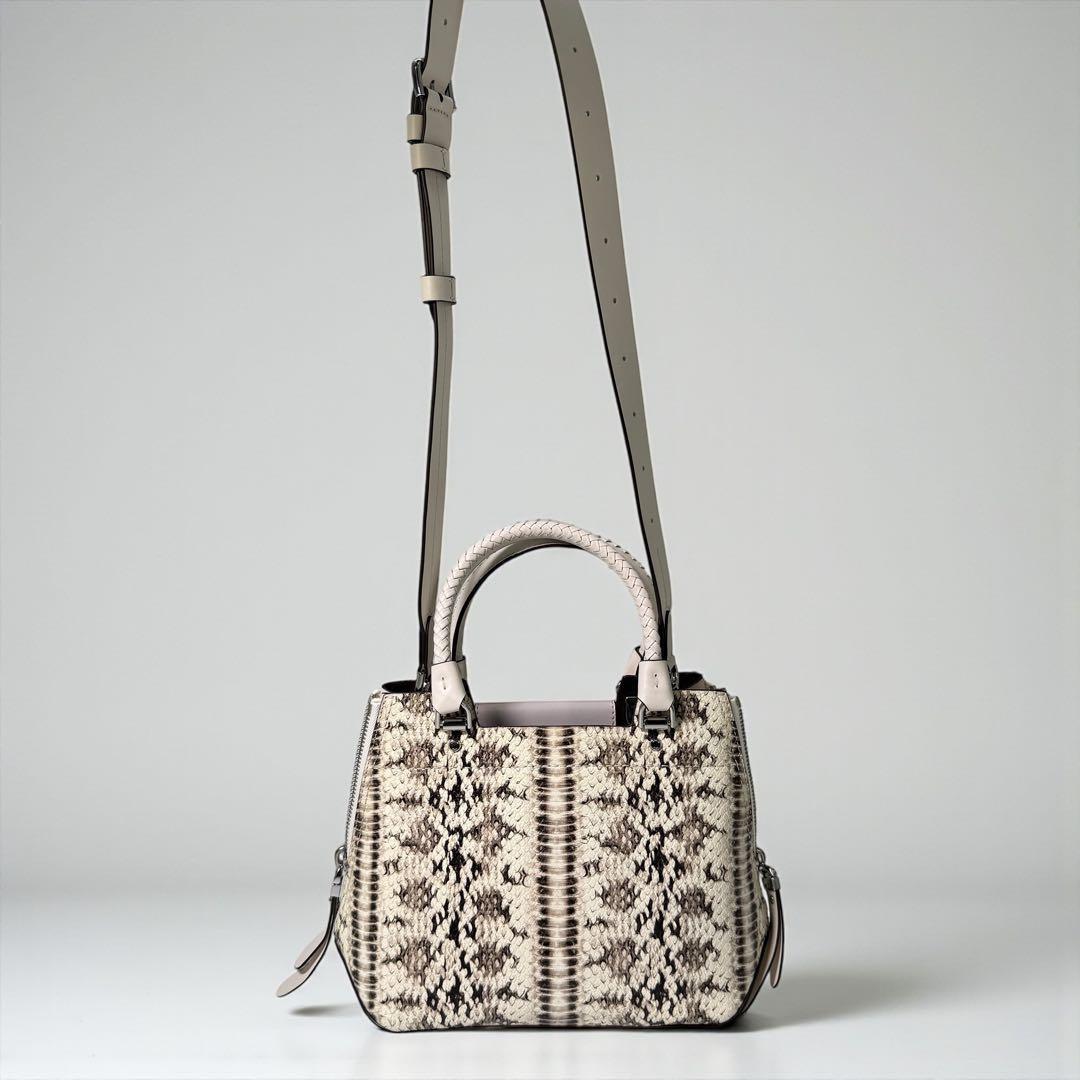 《入手困難》マイケルコース ハンドバッグ 2way パイソン柄 型押し レザー