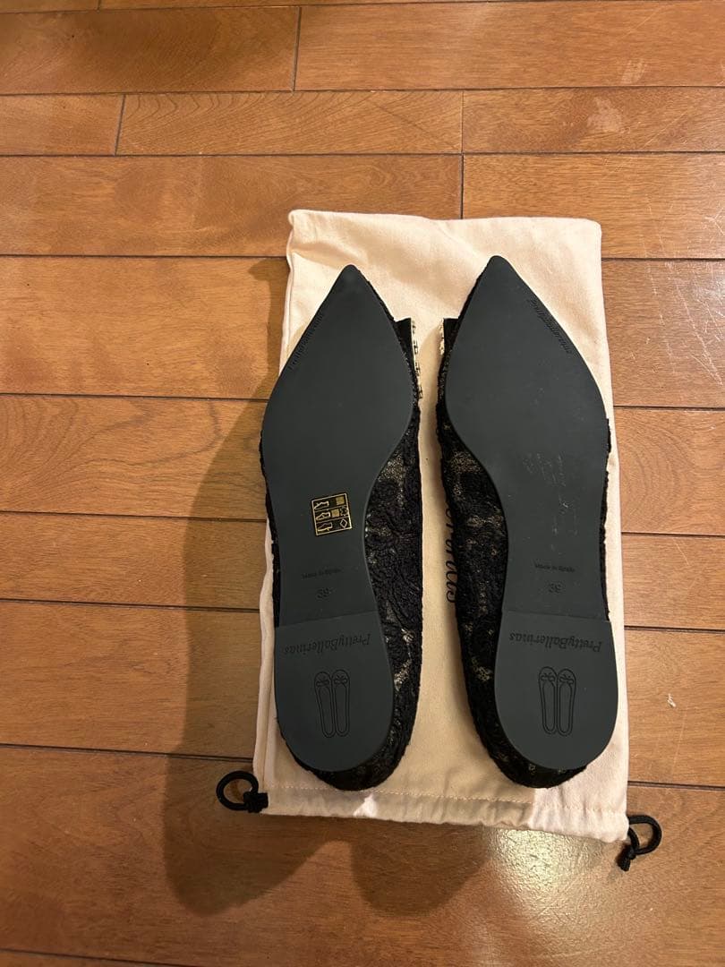 プリティバレリーナ ビジュー付き黒レース素材 - メルカリ