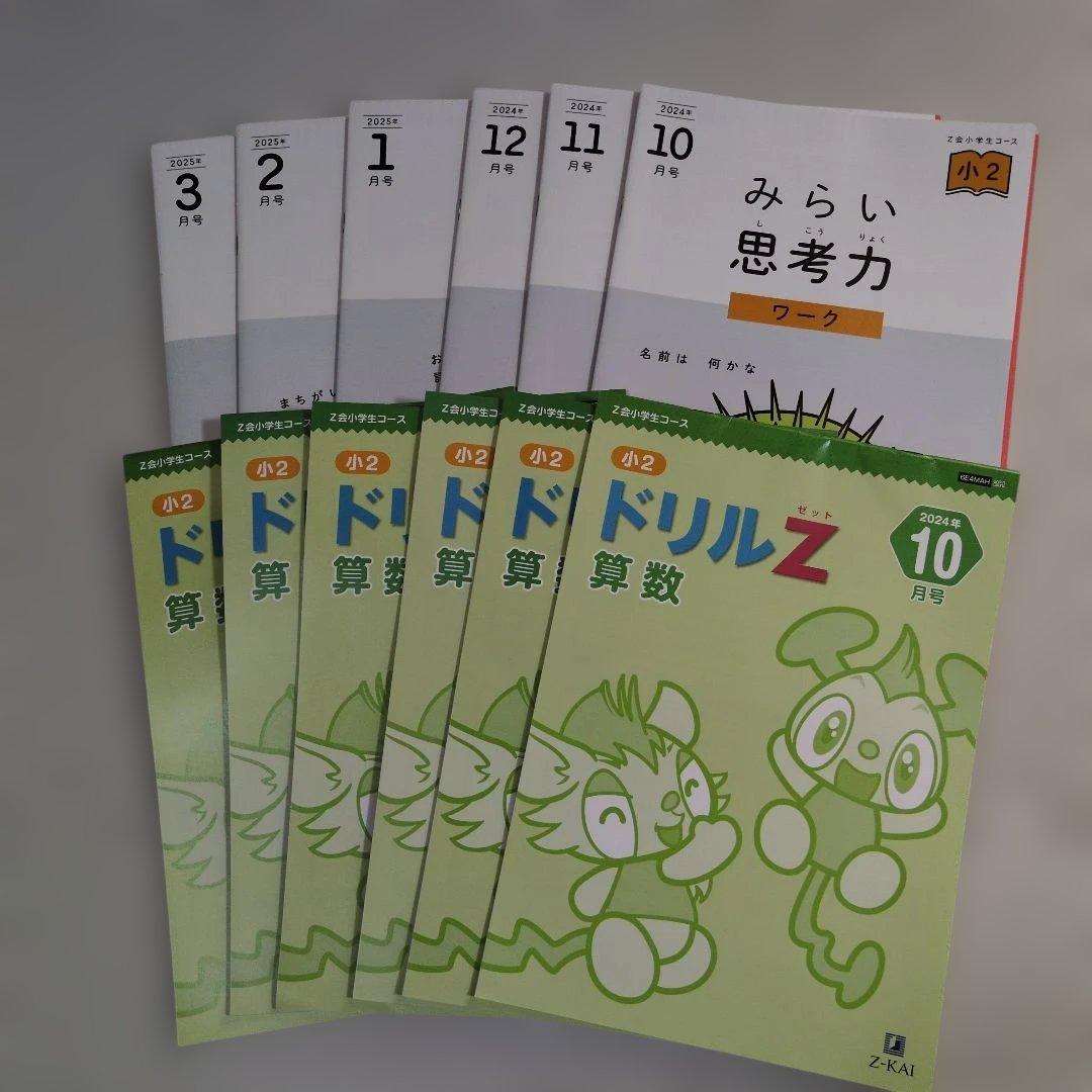 Z会小学2年生コース】エブリスタディワーク/みらい思考力等≪10～3月号