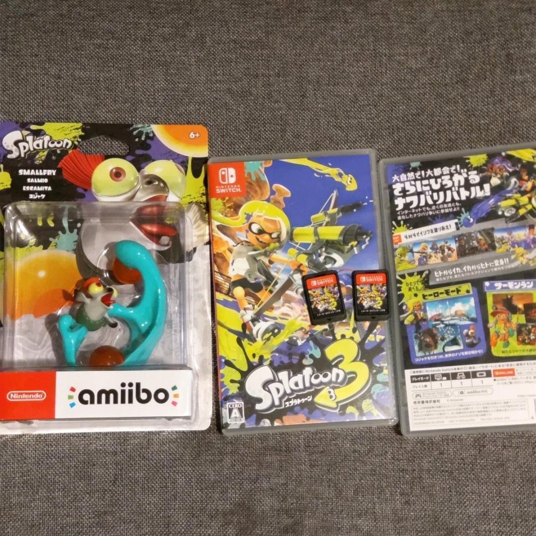 スプラトゥーン3x2点、アミーボ コジャケ1点 計3点セット 任天堂（Nintendo） アミーボ スプラトゥーン3 amiibo イエロー