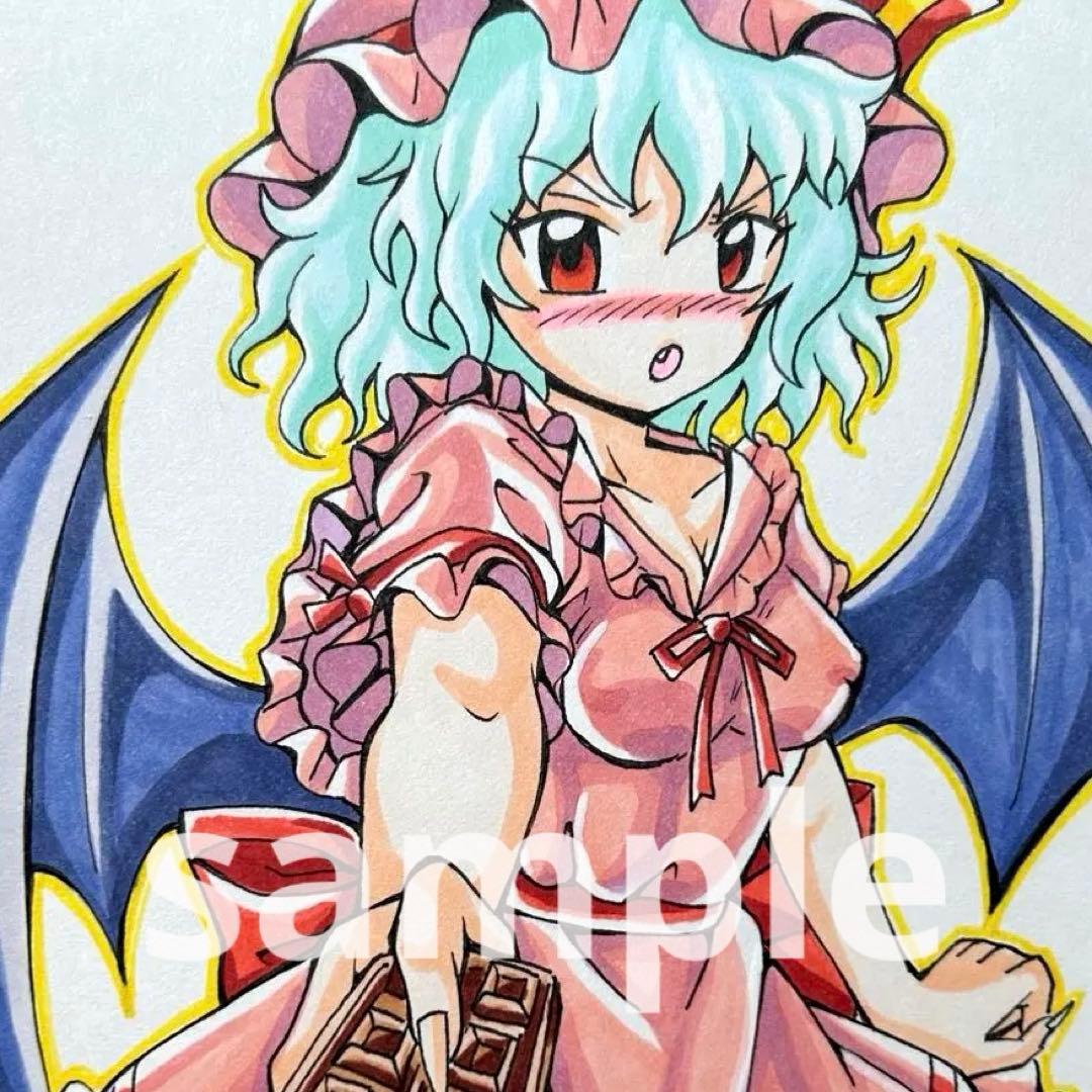 自作手描きイラスト 東方projectレミリア・スカーレット ファンアート