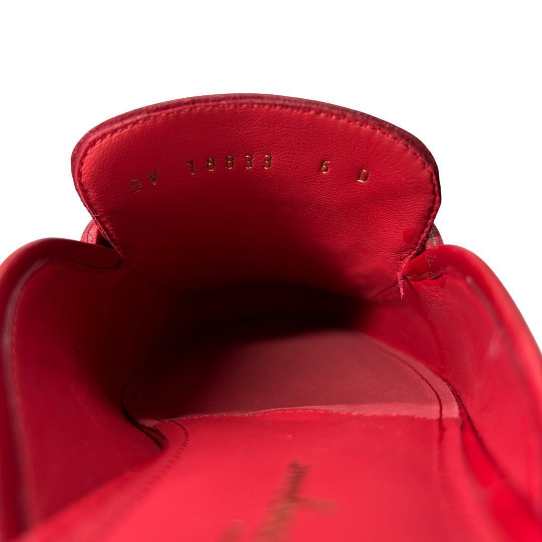 新品級 フェラガモ ガンチーニ ミュール 赤 6D 23.5cm レディース