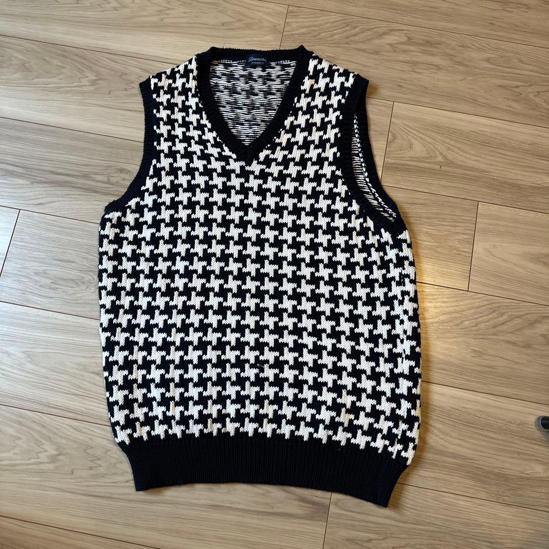 T*H様 シルク入り　Drumohr メンズニットベスト TOM SIMPSON（トムシンプソン） クルーネック ポケット ニットベスト