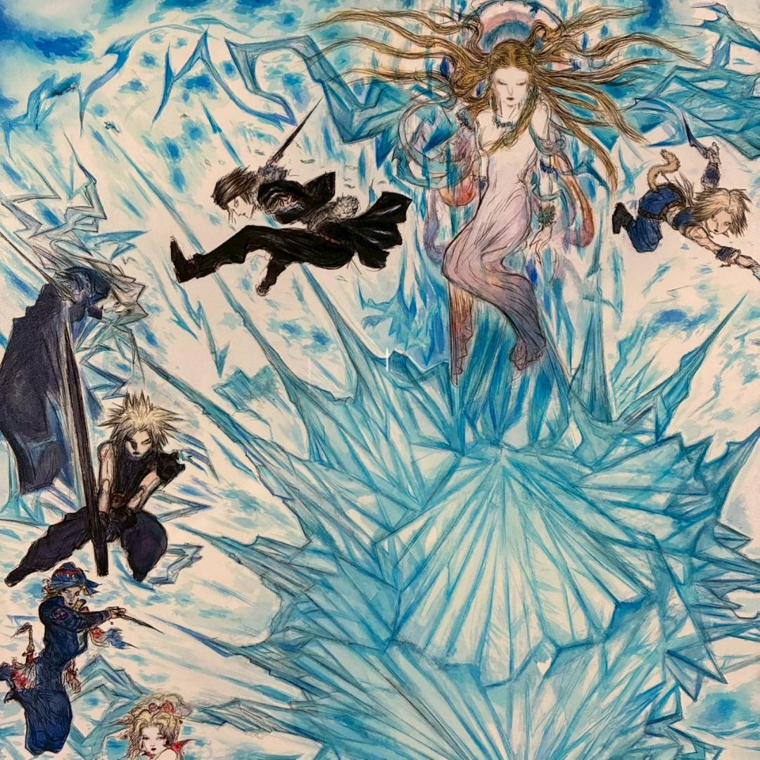 美品 天野喜孝「HEROES」ジクレ版画 直筆サイン入 大作 作品保証書有