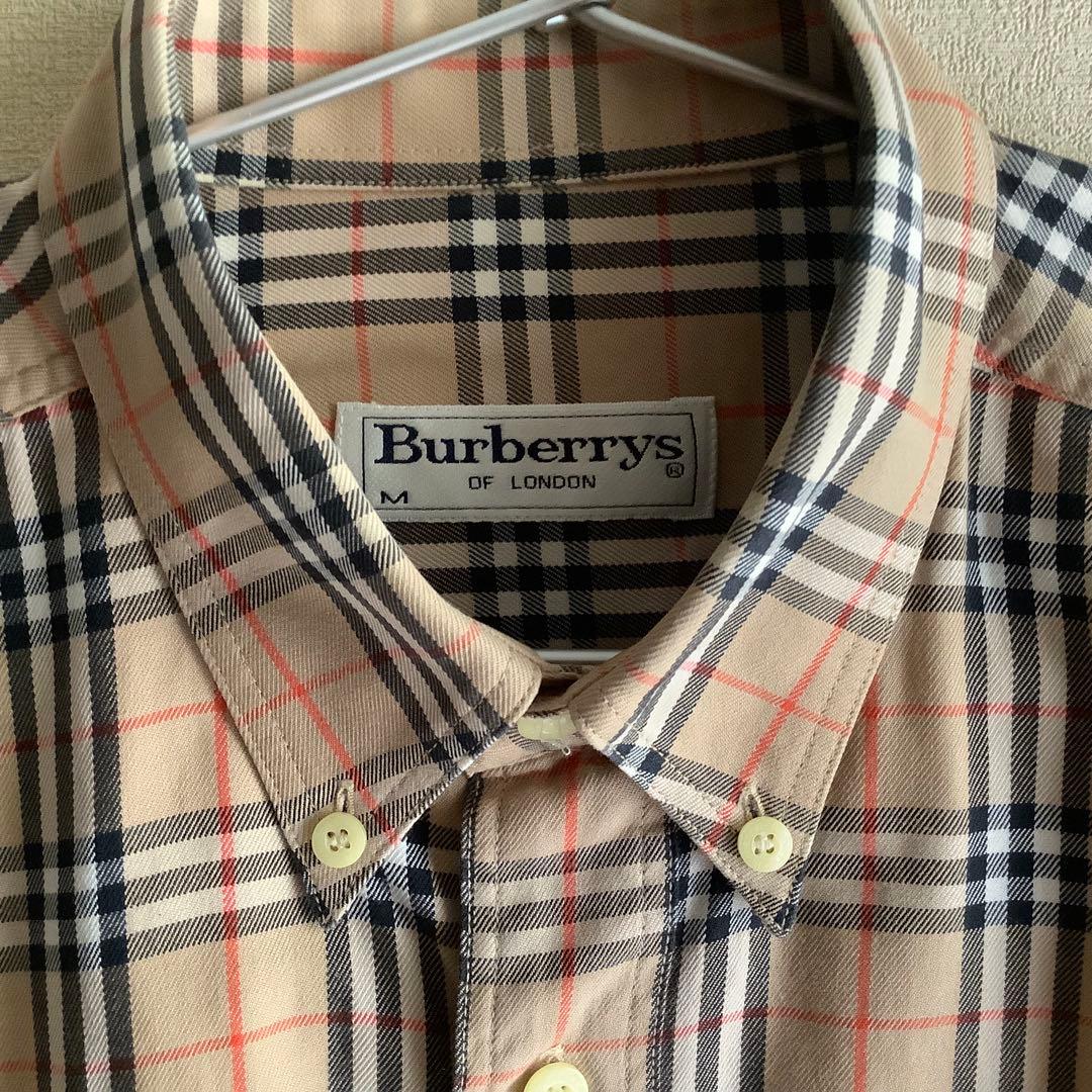 ☆希少☆ 90s Burberrys Mサイズ ノバチェック シャツ ベージュ - メルカリ