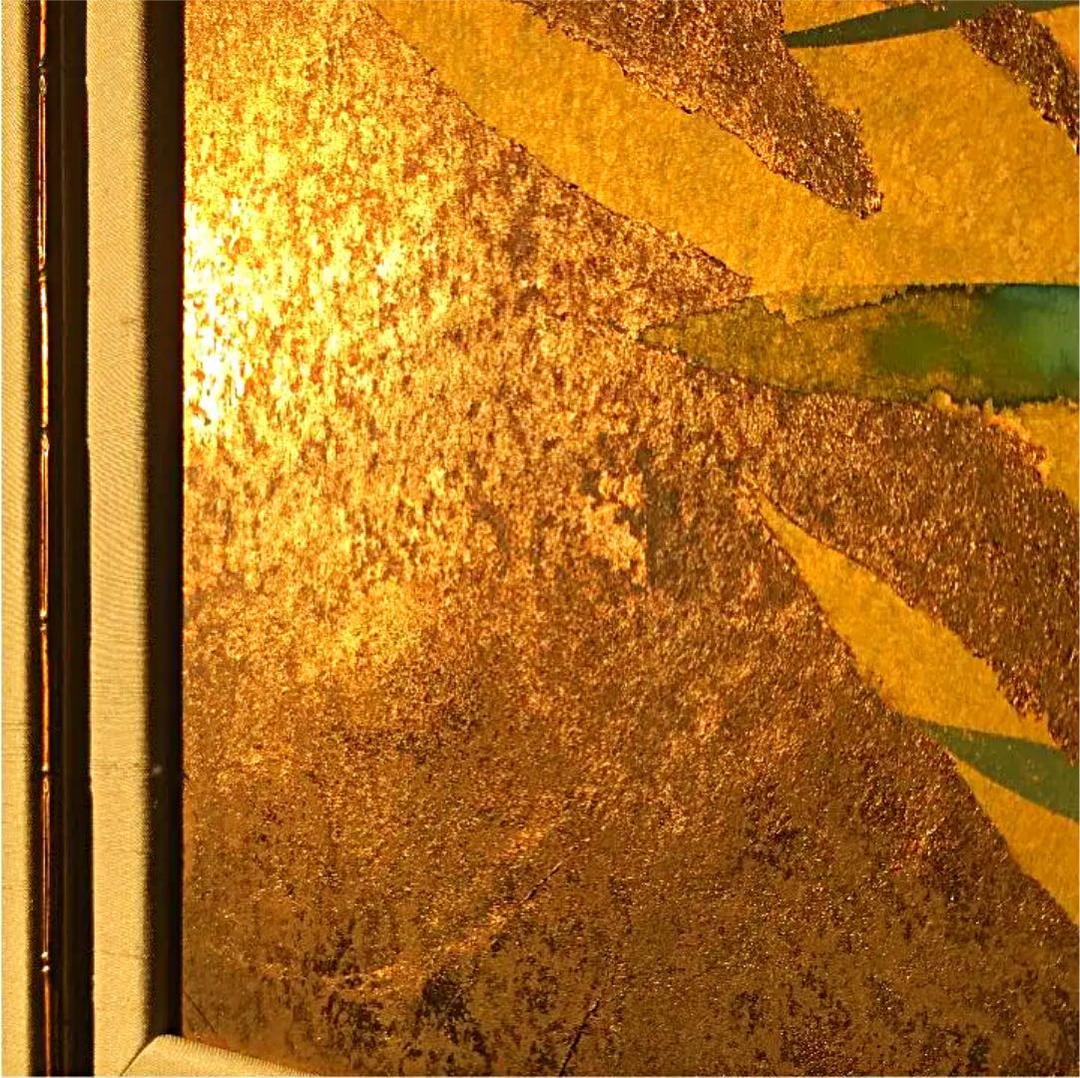 絵画 アイリス パープル 金箔画 SALE‼️