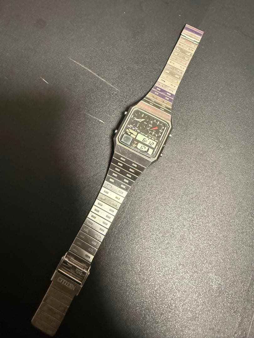 CITIZEN デジタル腕時計 ステンレス ヴィンテージ 中古 - メルカリ