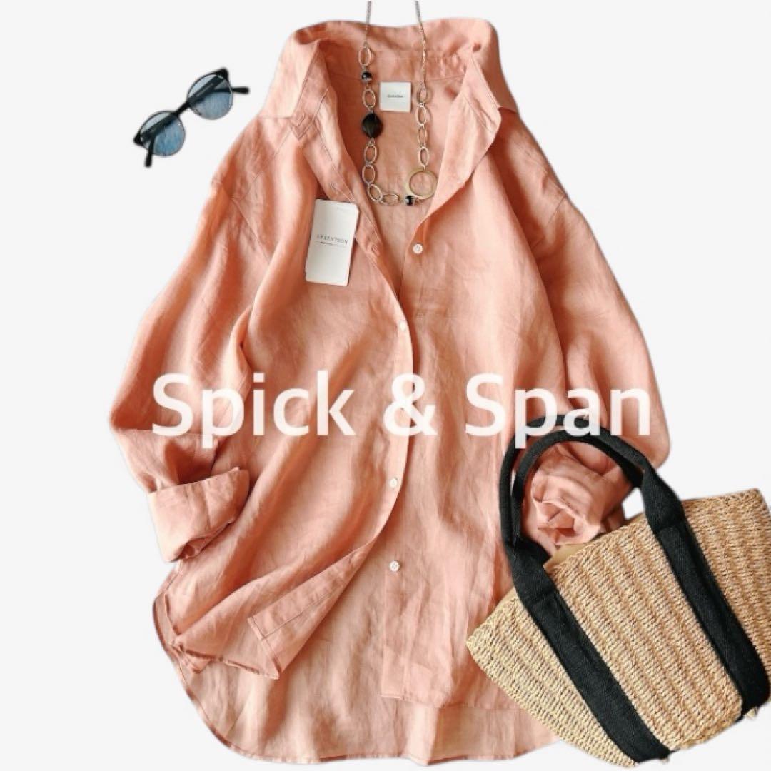 12時まで値下げ‼️未使用タグ付✨スピックアンドスパンラミーチュニックシャツリネン Spick & Span（スピックアンドスパン）の「ラミーチュニックシャツ