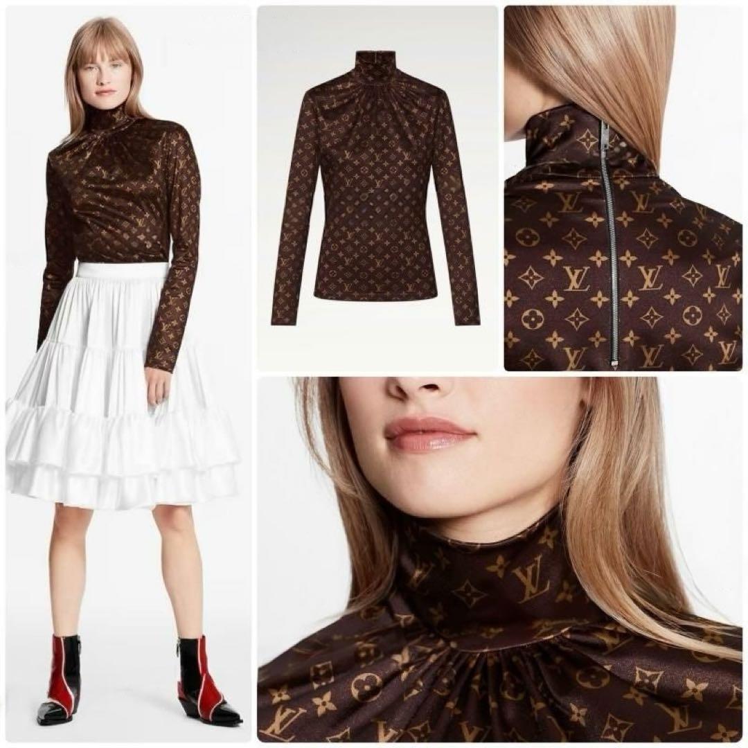 ルイヴィトン タグ付き新品未使用 モノグラム総柄ブラウス バック