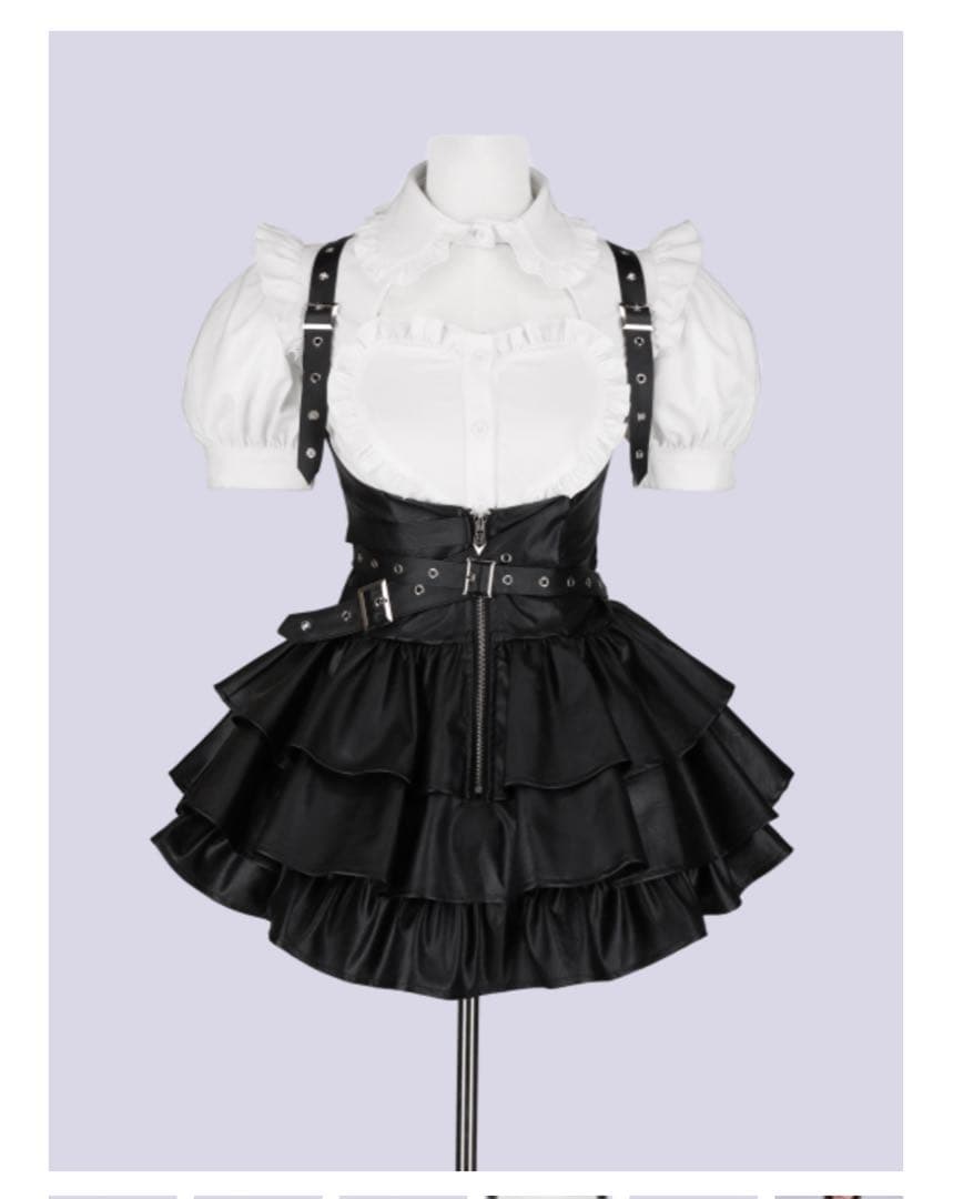 コスプレ衣装 QOOZA IMVAL / Frill Leather Dress [BLK] 0714172056_6874bde8647f4.png