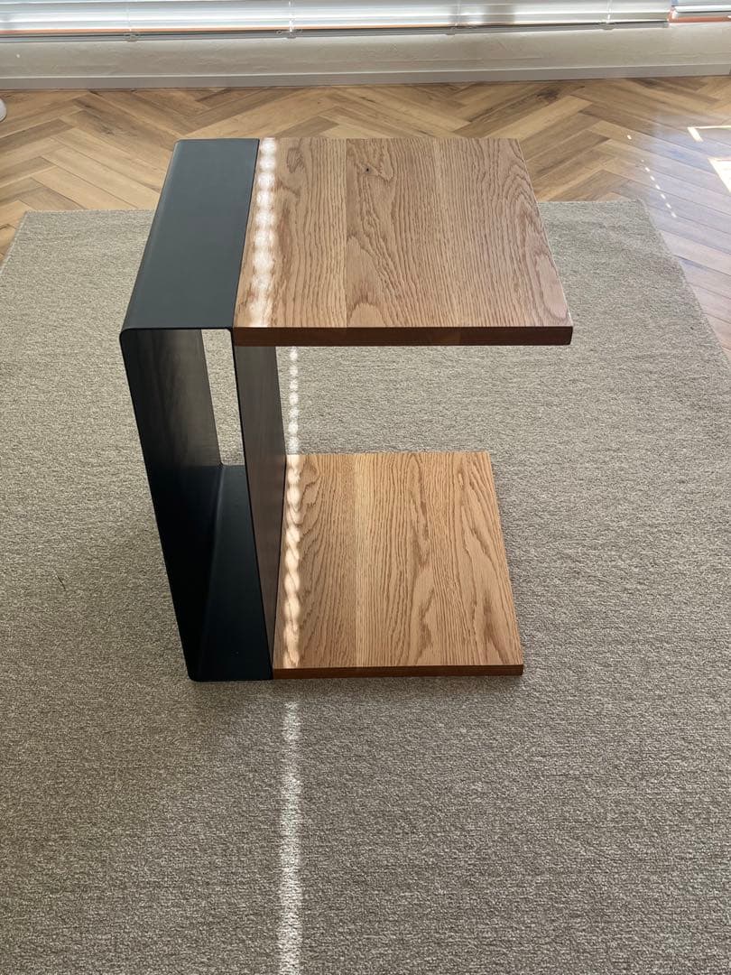 非売品・当選品】オーク無垢×スチールソファ差し込み式サイドテーブル