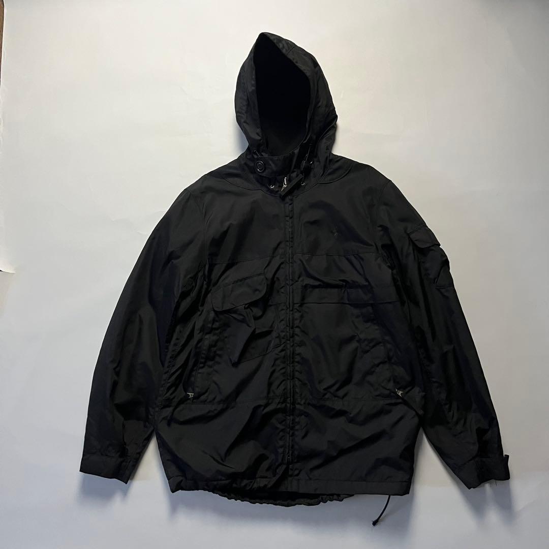 ラルフローレン ナイロン フリース 中綿ジャケット ブラック 黒 M L ポロ バイ ラルフローレン フリース裏地 ナイロンジャケット 中綿