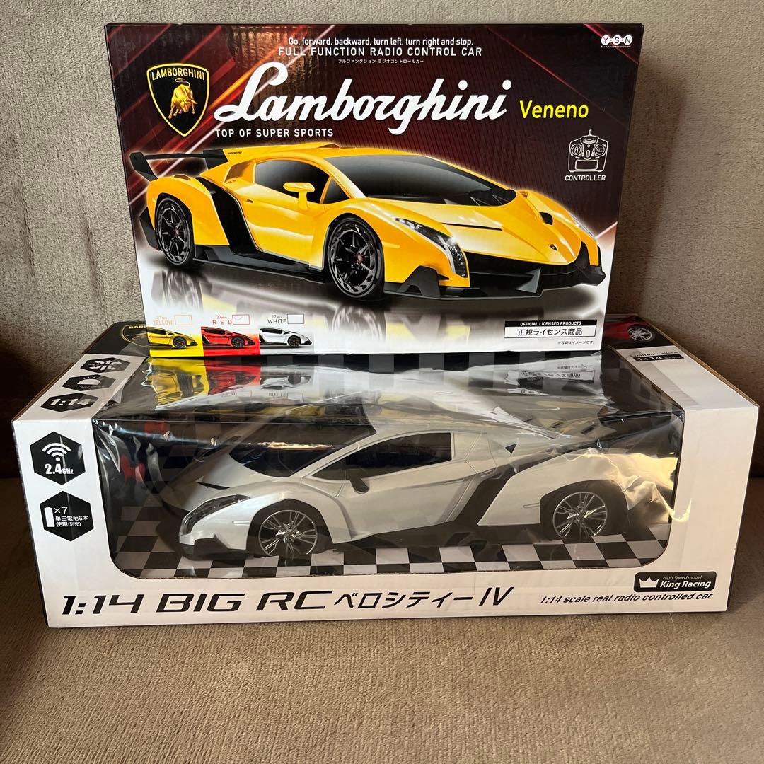 1:14 ベロシティーIV ランボルギーニ赤色Veneno ラジコン2個セット