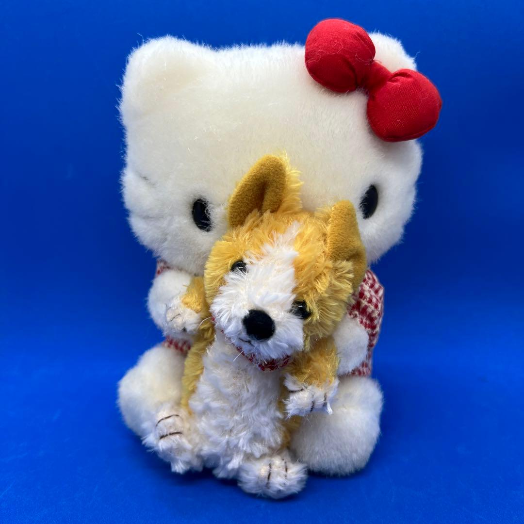 ハローキティ ワンコ コーギー ぬいぐるみ S - メルカリ