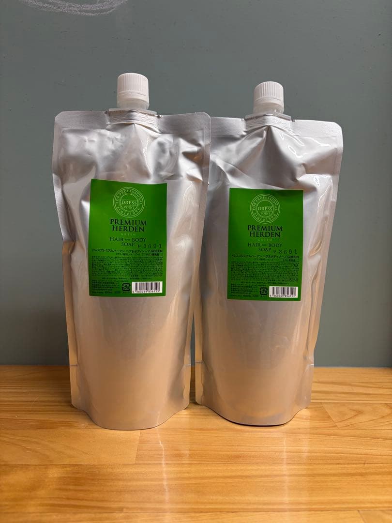 プレミアムハーデン詰め替え　グリーン　シャンプー2個 楽天市場】ドレスプレミアムハーデン グリーン シャンプーと