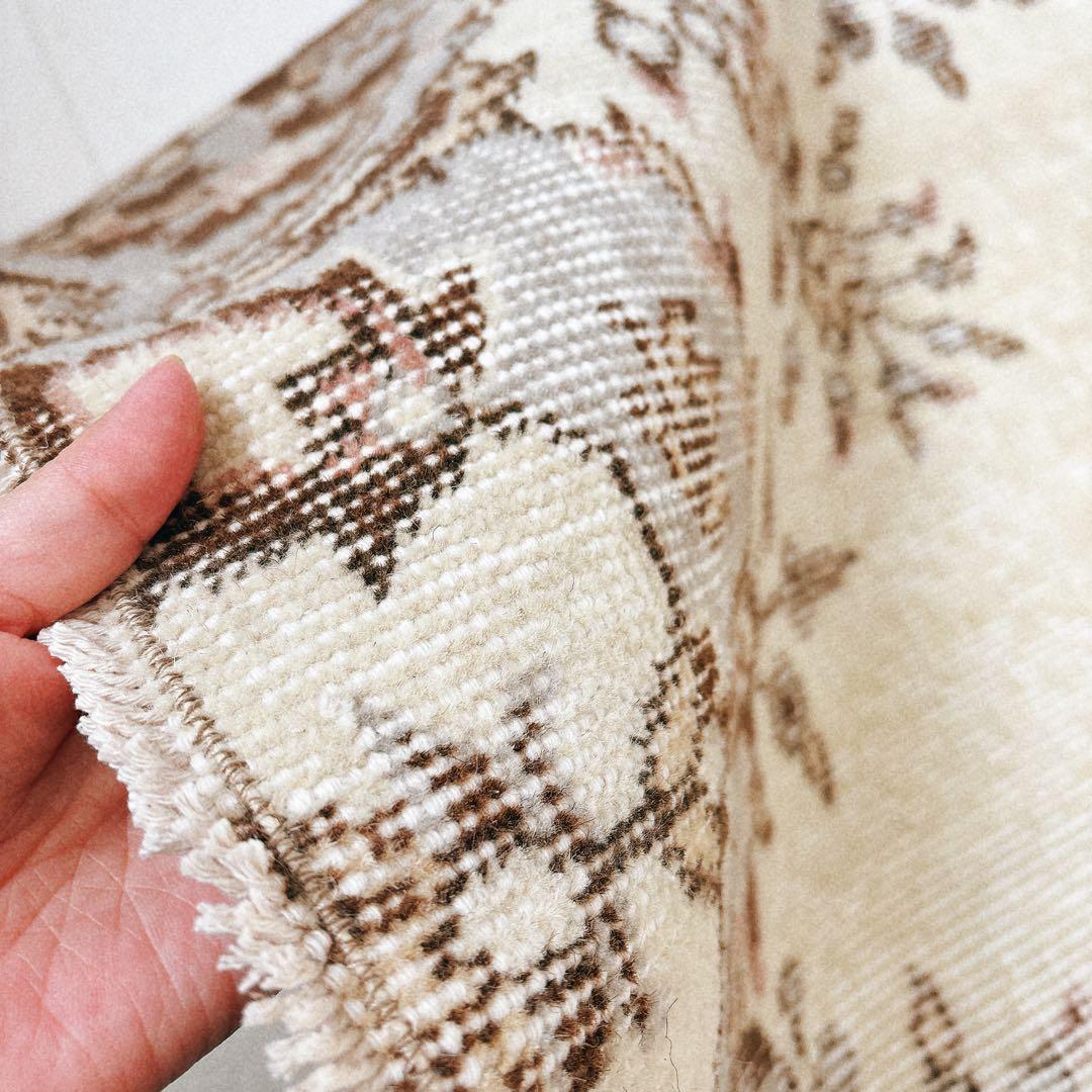 トルコ ヴィンテージラグ グレー メダリオン